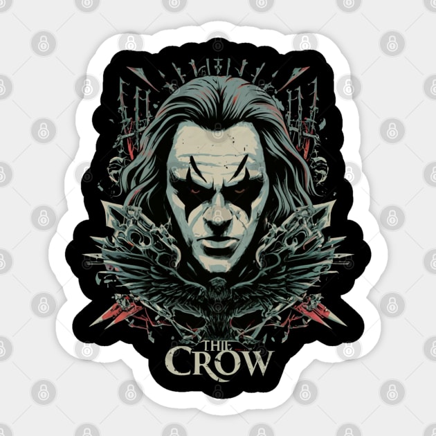 The Crow Sticker by Aldrvnd